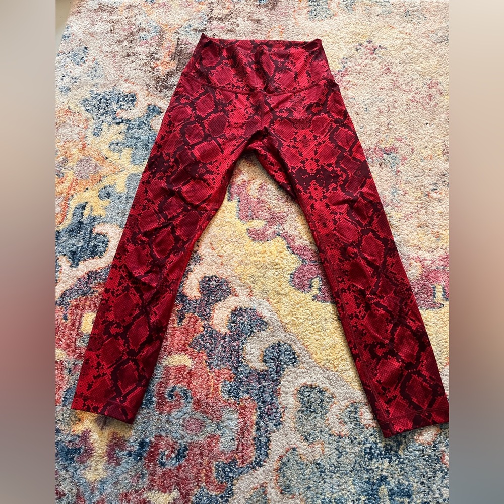 Lululemon Red Python Print Leggings. - image 2